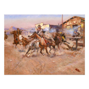 Rauchen von einem. 45 von Charles Marion Russell Fotodruck