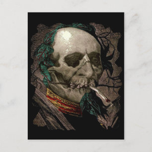 Rauchen Zombie Man Stoner Bizarre Vintag Art Postkarte