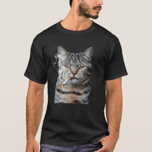 Rauchende Katze Zigarette Kitty Meme Generation Z T-Shirt