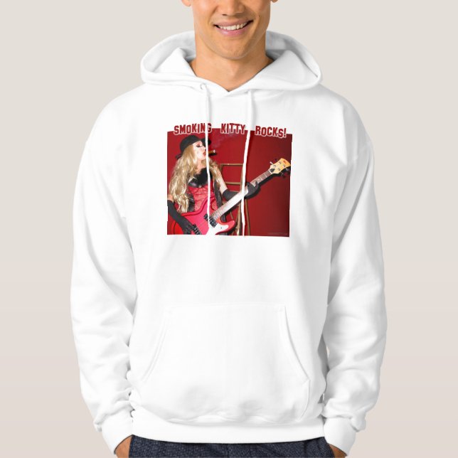 Rauchende Miezekatze-Felsen! Hoodie (Vorderseite)