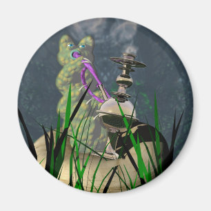 Rauchende Raupe des Hookah Magnet