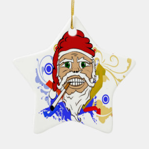 Rauchende Sankt Keramikornament