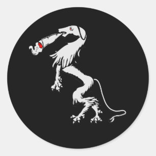 Rauchender Panther Steiermark Österreich Wappen Runder Aufkleber