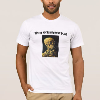 Rauchender Schädel-Ruhestands-Plan-T - Shirt