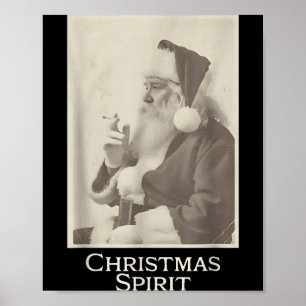 Rauchender Weihnachtsmann, Lustiger Weihnachtsgeis Poster