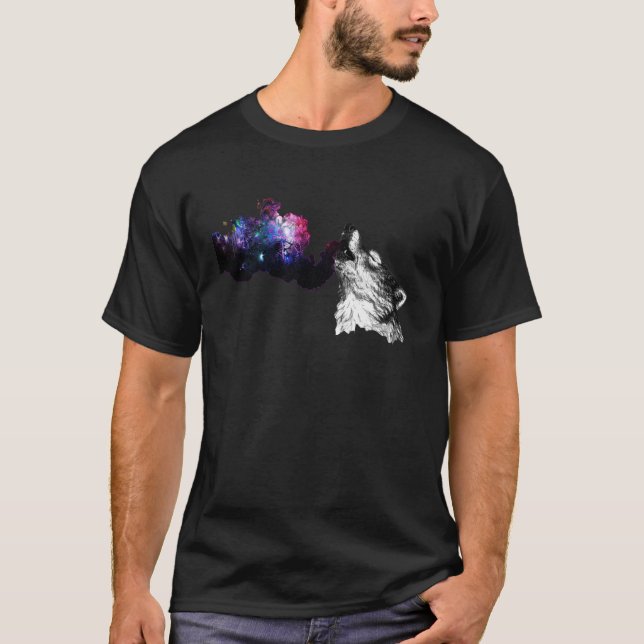 Rauchender Wolf T-Shirt (Vorderseite)