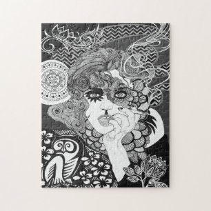 Rauchendes Frauen-Puzzlespiel Puzzle