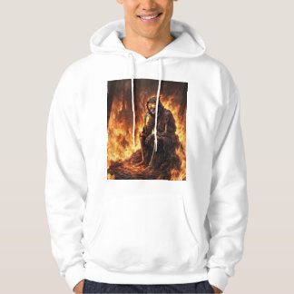 Rauchendes Skelett & gotische Kathedrale Dark Fant Hoodie