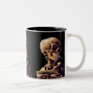 Rauchendes Skelett von Van Gogh Zweifarbige Tasse