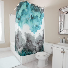 raucher, blauer, aquamariner, grauer, schwarzer Du Duschvorhang