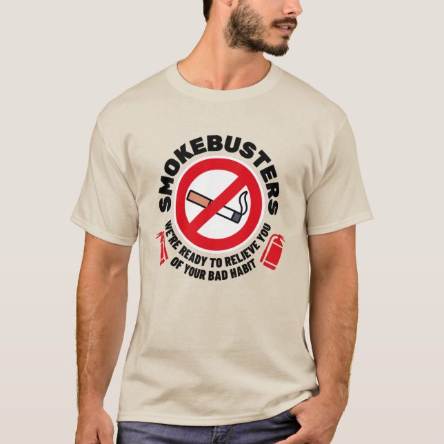 Raucher ohne Raucherlogo T-Shirt (Vorderseite)