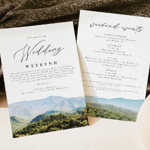 RAUCHERBERGE Hochzeit Begrüßungsreise Einladung