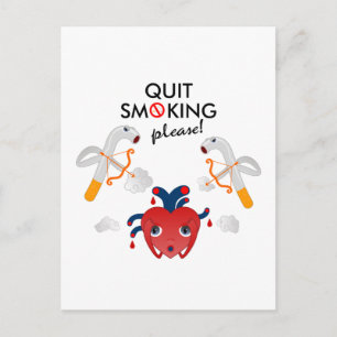 Raucherentwöhnung bitte Kampagne Postkarte