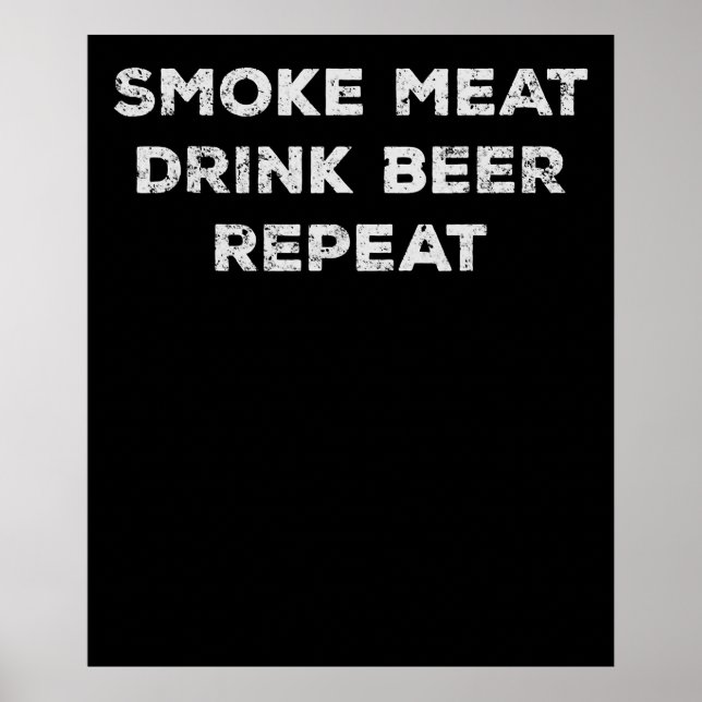 Räucherfleisch - Bieraufstrich | Funny GRILLEN Lov Poster (Vorne)