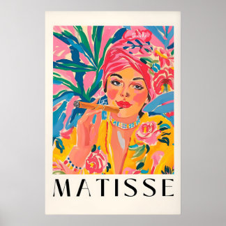 Raucherin Poster, Matisse Druck, Kubanische Zigarr Poster