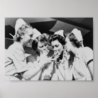 Raucherinnen Krankenschwestern Vintage-Fotografie