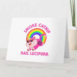 Räucherkatze Hail Lucipurr, Funny Satan Cat Unicor Karte