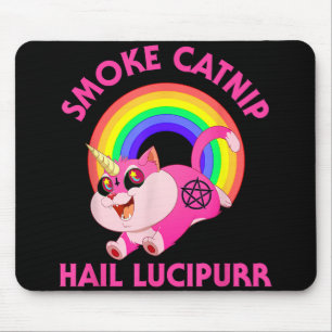 Räucherkatze Hail Lucipurr, Funny Satan Cat Unicor Mousepad