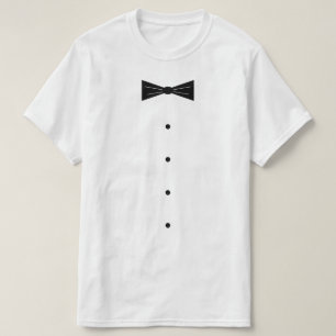 Raucherkostüm T-Shirt mit kleiner schwarzer Fliege