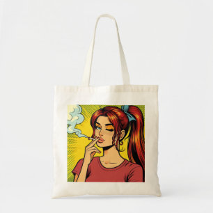 Raucherliebhaber   Pop-Art   Mädchen Stoner   Ziga Tragetasche
