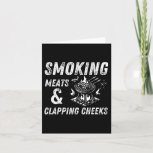 Räuchern von Fleisch und Klatschen von Backen Lust Karte