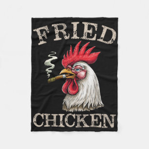 Räucherndes Huhn Grafische Weed Men Frauen Fleecedecke