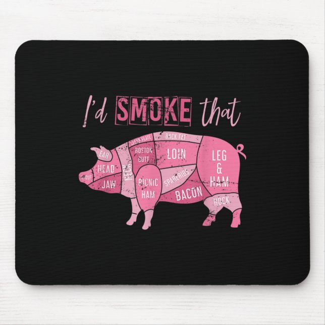 Räucherter Schweinegrill Bacon Lover Funny Grillen Mousepad (Vorne)