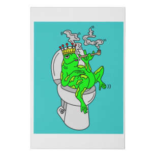 Rauchfrosch auf der Toilette Künstlicher Leinwanddruck