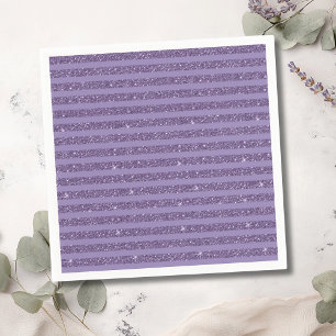 Rauchige Pflaume Glitter Style Horizontale Streife Serviette