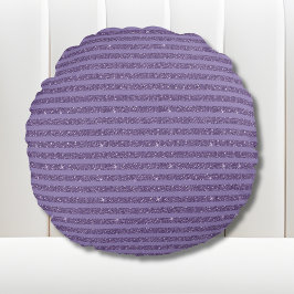 Rauchige Pflaumen-Glitter-Optik mit horizontalen S Rundes Kissen