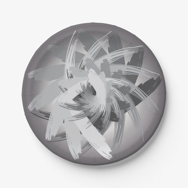 rauchiger Whirlpool Pappteller (Vorderseite)