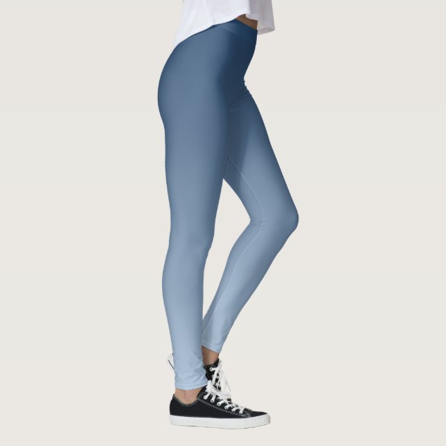 Rauchiges Blau Harmonisches Licht zu dunklen Schat Leggings (Rechts)