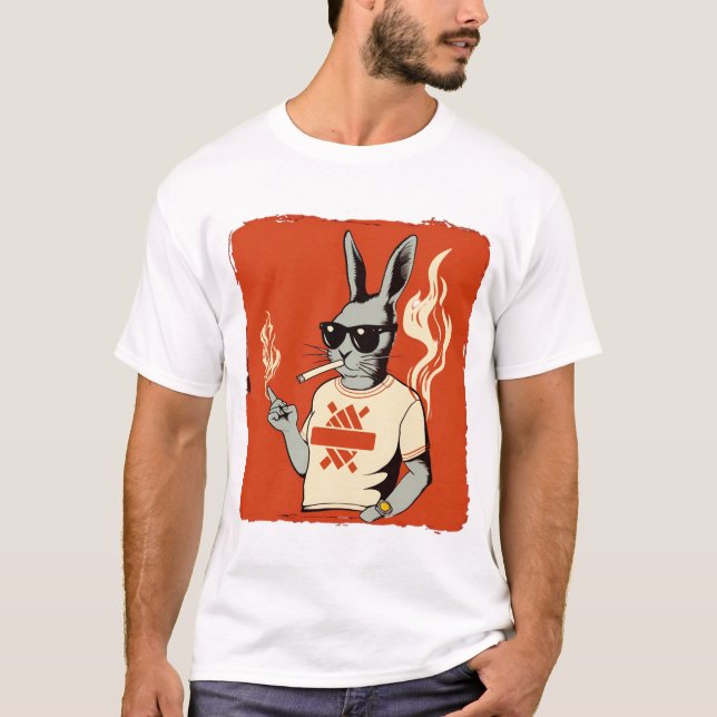 Rauchkaninchen-T - Shirt (Vorderseite)