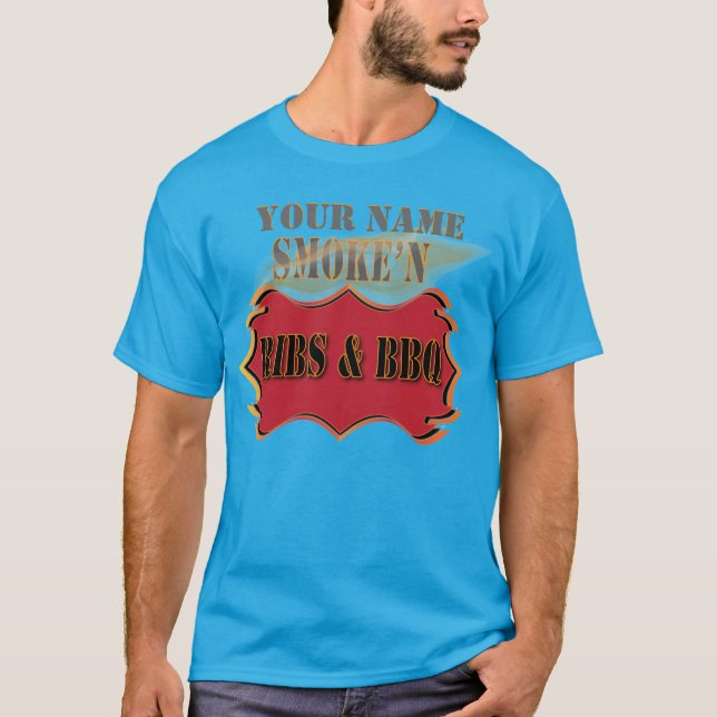Rauch'n Ribs und Grillen T-Shirt (Vorderseite)