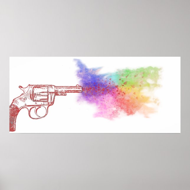 Rauchpistole der Liebe: Regenbogen: Poster (Vorne)