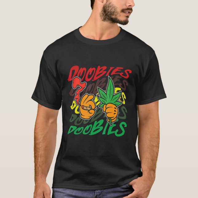 Rauchraucher-Doobie T-Shirt (Vorderseite)