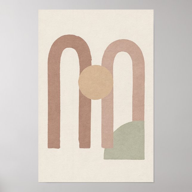 Rauchrote Bogen Abstract Poster (Vorne)
