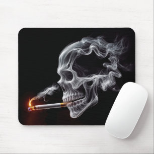 Rauchschädel mit Zigarette Mousepad