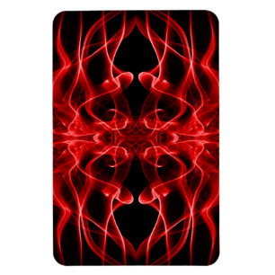 Rauchschwaden in Rot auf Schwarz Magnet