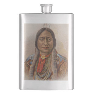 Rauchsignale: Lakota-Indianerschiff sitzt Bull Flachmann