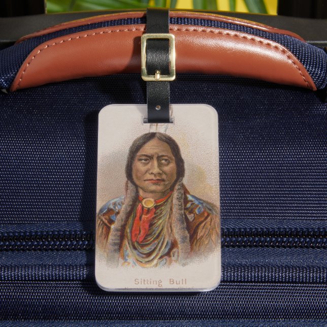 Rauchsignale: Lakota-Indianerschiff sitzt Bull Gepäckanhänger (Vorderseite Insitu 2)