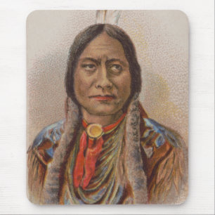 Rauchsignale: Lakota-Indianerschiff sitzt Bull Mousepad