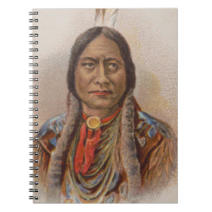 Rauchsignale: Lakota-Indianerschiff sitzt Bull Notizblock