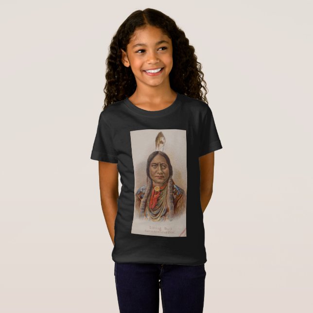 Rauchsignale: Lakota-Indianerschiff sitzt Bull T-Shirt (Vorne ganz)