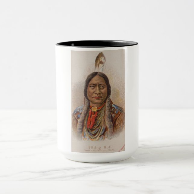 Rauchsignale: Lakota-Indianerschiff sitzt Bull Tasse (Zentrum)
