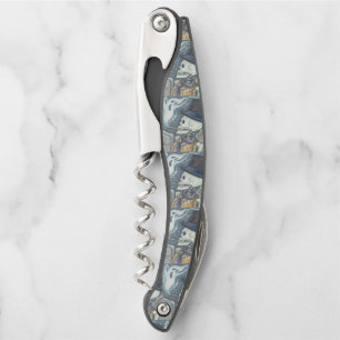 RAUCHSKELETON, FRIEDHOF CORKSCREW FLASCHE OPENER KELLNERMESSER