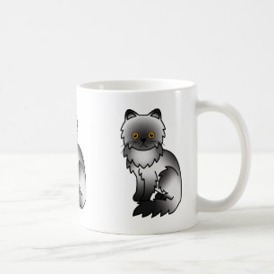 Raucht Perserkatze Süße Cartoon-Illustration Tasse