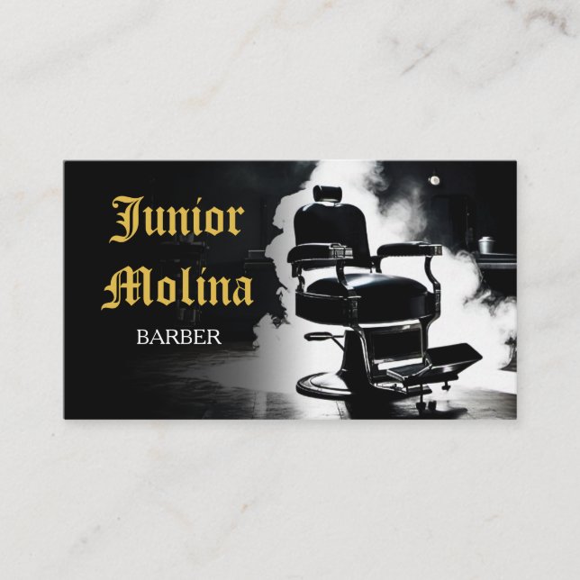 Rauchthema | Barber | Barbershop Business Card Visitenkarte (Vorderseite)