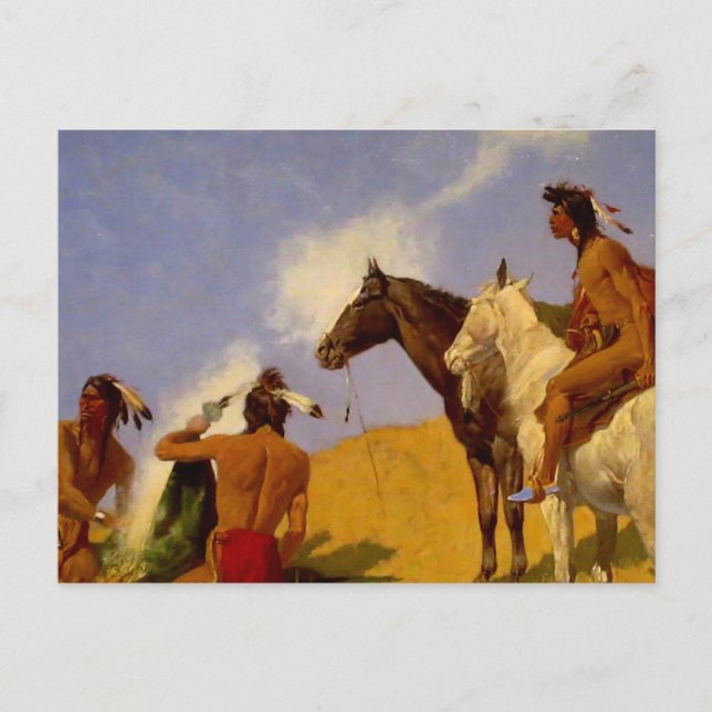 Rauchzeichen Postkarte (Vorderseite)