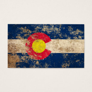 Raue gealterte Vintage Colorado-Flagge